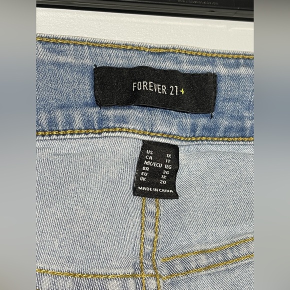 Forever 21 Blue Distressed Jean Shorts - Picture 9 of 10